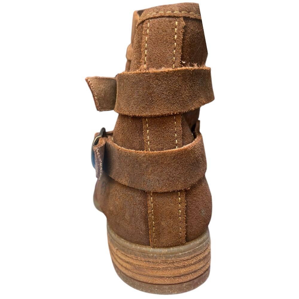 Born MORAGA Distressed Suede Booties Buckle Ankle Boot | Sz 9 Brown NEW - Picture 14 of 16